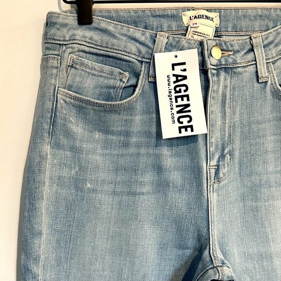 NWT L'AGENCE Bell High Rise Flare Jean in Blue Cloud - Size 29 - Picture 6 of 9